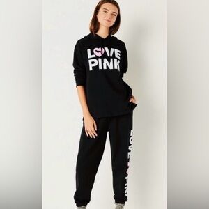 VS PINK Originals Collection Hoodie (size XXL) & Joggers (size L) set, EUC